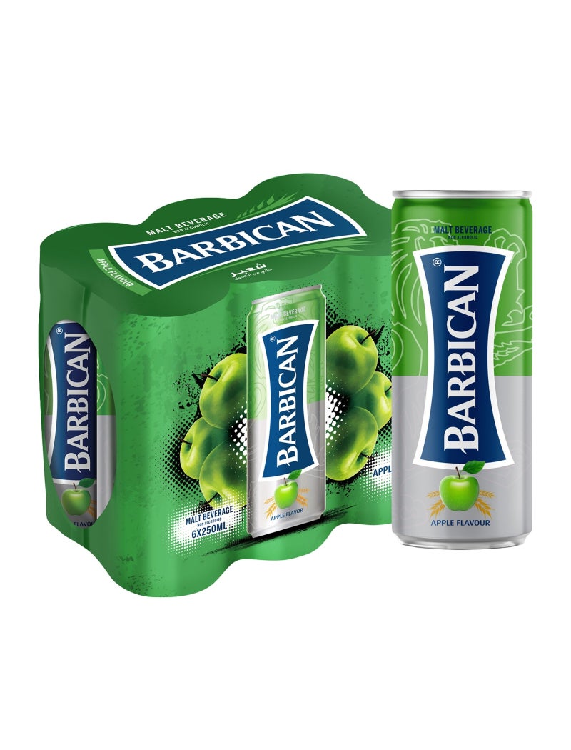 Barbican Apple Flavoured Non Alcoholic Malt Beverage Cans 6 x 250ml 