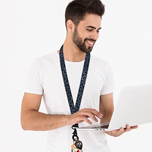 Yiflin Cool Neck Lanyard, Cute Keychain Holder for Women Men, Comfortable Long Strap with 2 Rings - Image 4