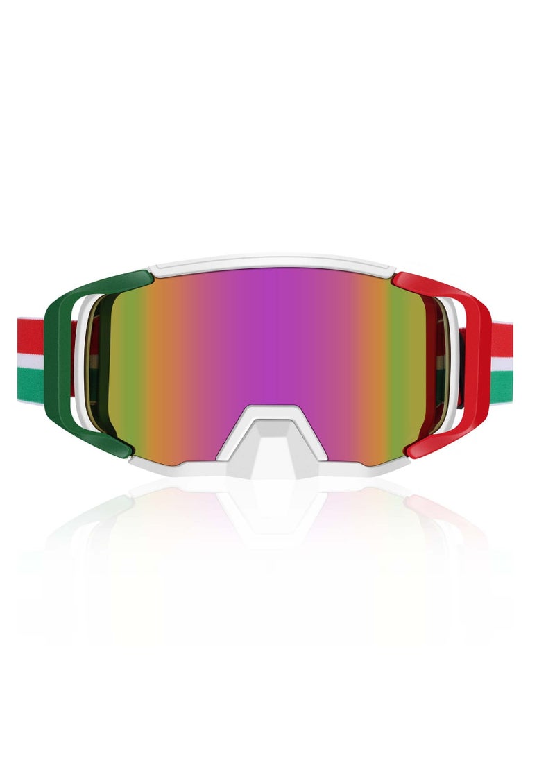 SYOSI Dirt Bike Goggles Motorcycle Goggles Anti-Fog Ski Goggles Motocross Goggles Anti-Scratch Atv Goggles Uv400 Protection Suitable For Cross-Country, Skiing, Riding, Motorcycle, Men, Women  - Image 1