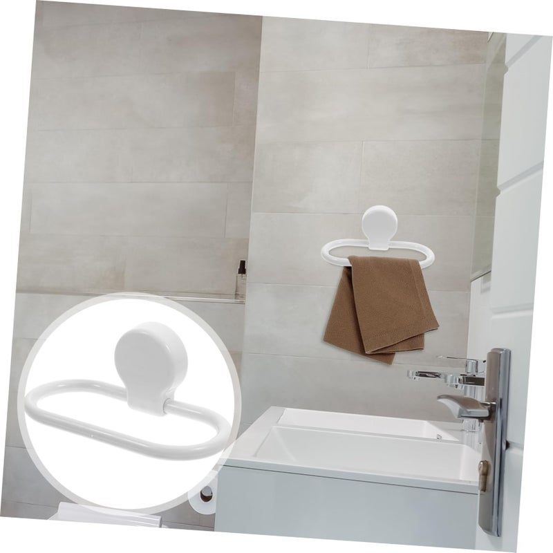 3PCS No Drill Self Adhesive Towel Ring Holder Thickened Wall Mount Rack for Bathroom Kitchen - Image 4