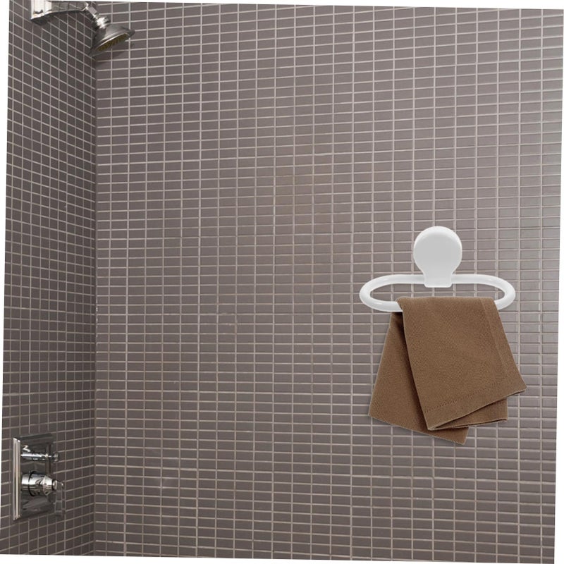 3PCS No Drill Self Adhesive Towel Ring Holder Thickened Wall Mount Rack for Bathroom Kitchen - Image 5