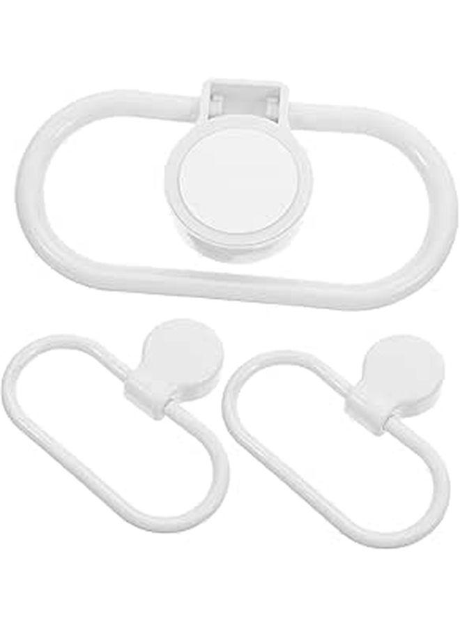 3PCS No Drill Self Adhesive Towel Ring Holder Thickened Wall Mount Rack for Bathroom Kitchen - Image 1