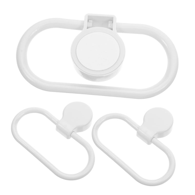 3PCS No Drill Self Adhesive Towel Ring Holder Thickened Wall Mount Rack for Bathroom Kitchen - Image 2
