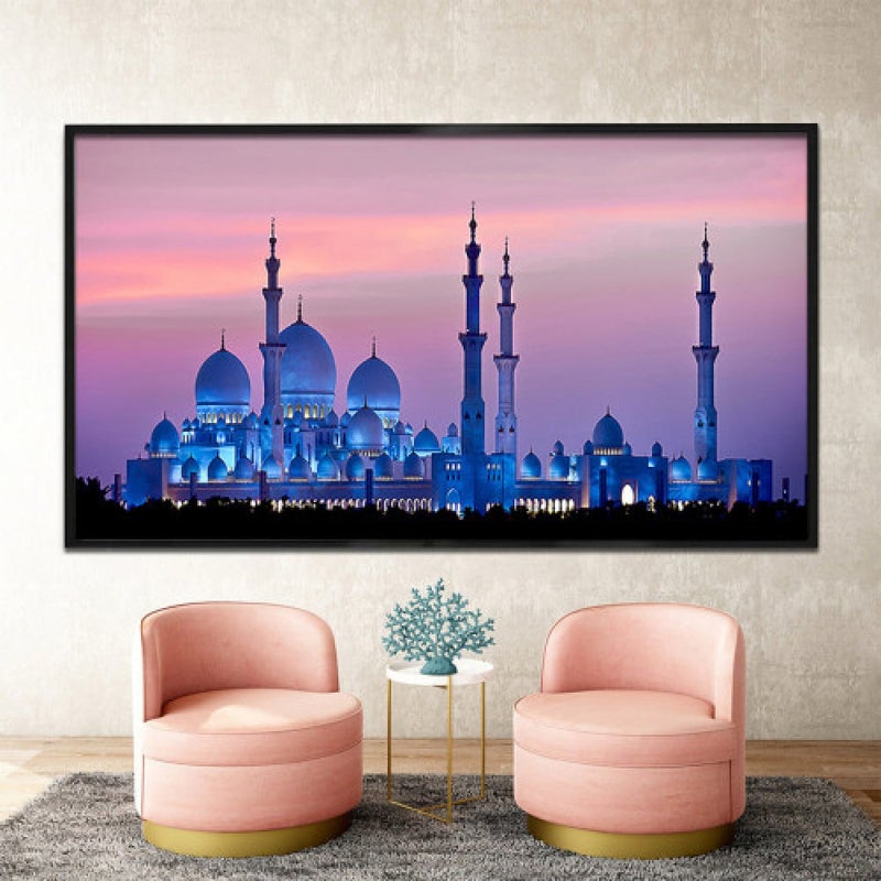 ماركتنا لوحة قماشية بتصميم رسمة إسلامية مع برواز مجوف مقاس (70×50) قطعة واحدة - Image 1