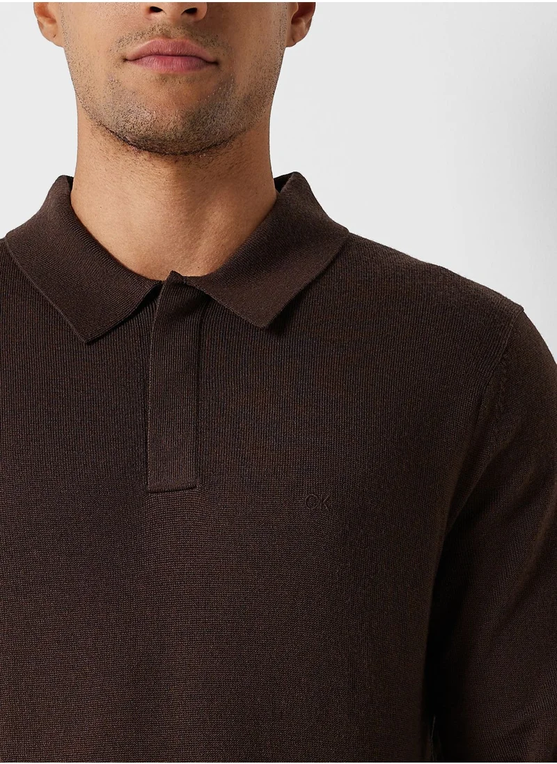 CALVIN KLEIN Essential Polo Sweater