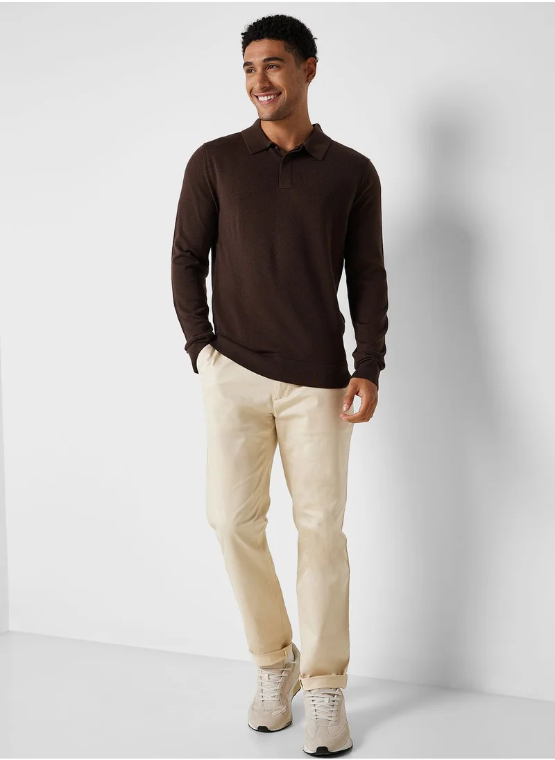 CALVIN KLEIN Essential Polo Sweater