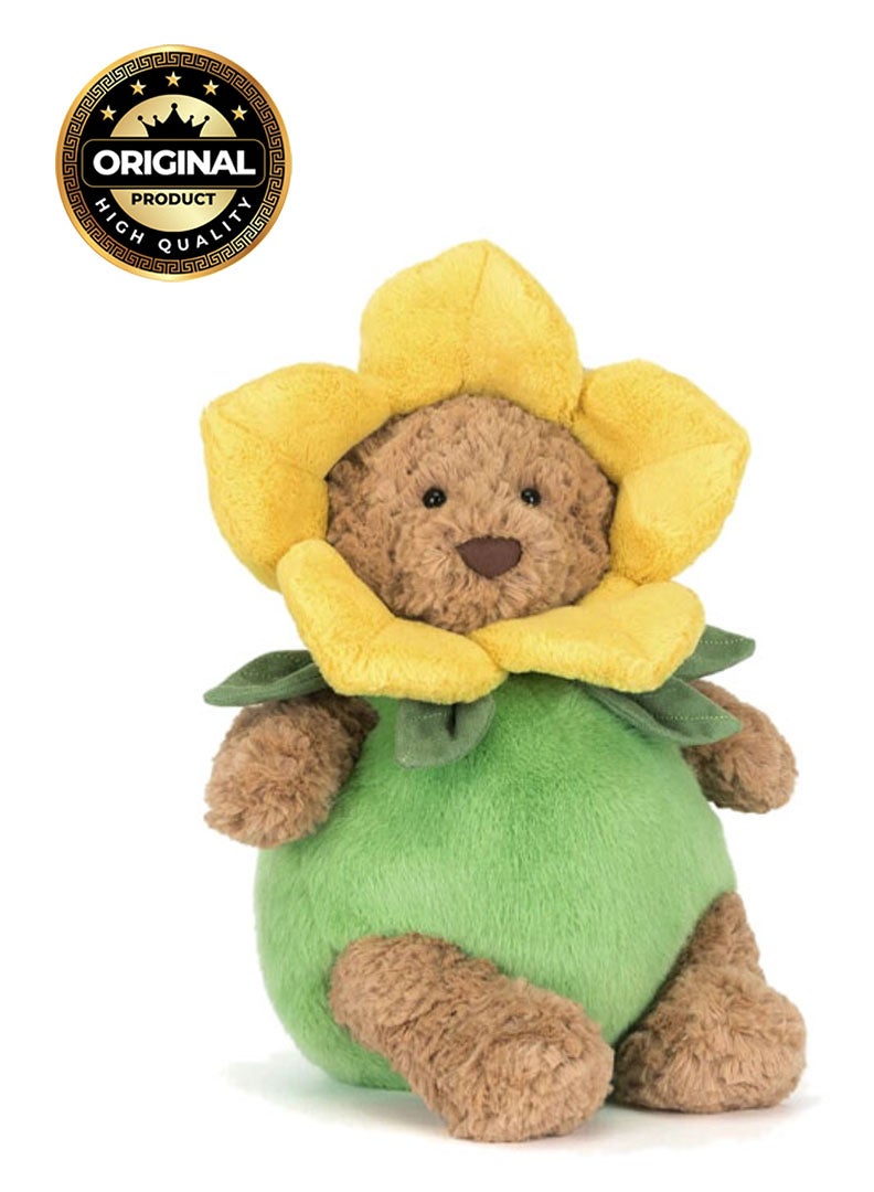 Jellycat Bartholomew Bear Daffodil Outfit Plush Toy, Soft Teddy Bear in Flower Costume for Kids & Collectors, Cute Spring Plush Gift, 26cm - Image 1