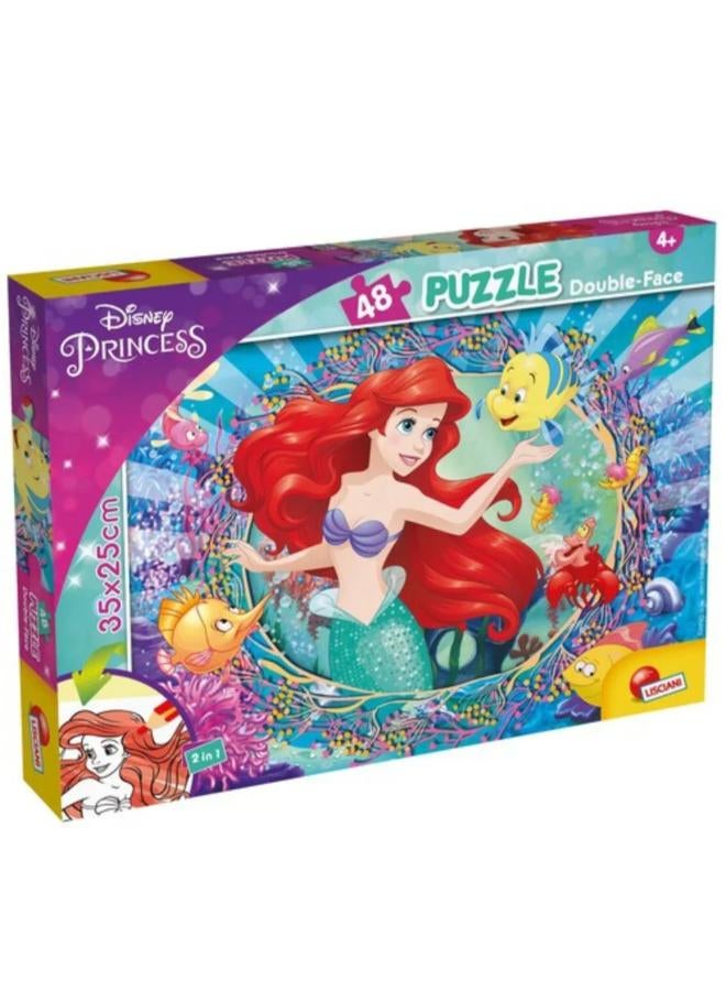 Lisciani Little Mermaid Double-Face Puzzle - 48 Pieces - Image 1
