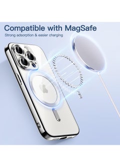 Houmt iPhone 15 Pro Max Case Electroplated Magnetic Case Support Wireless Charging Transparent Camera Lens Protector Shockproof iPhone 15 Pro Max Magsafe Cover 6.7 Inch  - Image 4