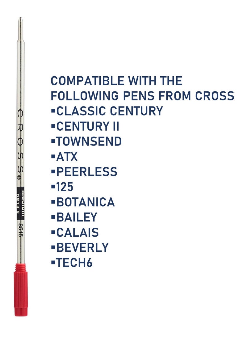 Cross 1-Piece Ballpoint Pen Refill Medium Tip Red Ink  - Image 2