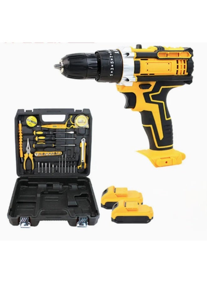 Professional cordless electric drill set, includes 2 batteries - Image 2
