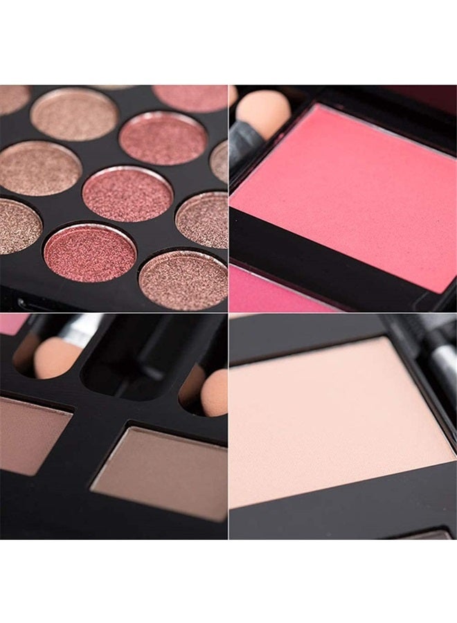 VERONNI All In One Makeup Kit For Women Full Kit -142 Colors Shimmer Matte Eyeshadow Palette,3 Blusher,3 Eyebrow Powder,3 Applicators and Mirror Make Up Kit for Teens Women Gift Set (194 Colors) - Image 5