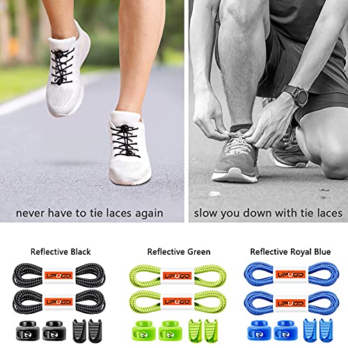 UpUGo Elastic Shoe Laces, 3 Pairs No Tie Shoe Laces Tieless for Kids, Adults, Elderly, One Size Fit All - Image 2