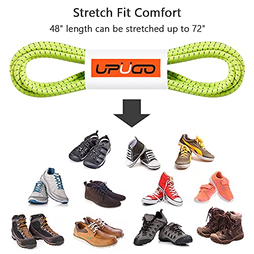 UpUGo Elastic Shoe Laces, 3 Pairs No Tie Shoe Laces Tieless for Kids, Adults, Elderly, One Size Fit All - Image 3