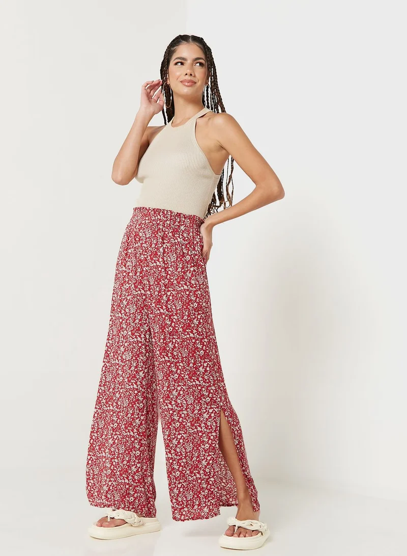 Ginger Printed Slit Pants