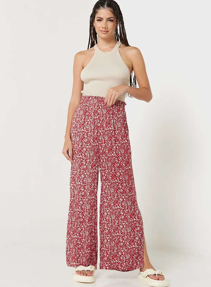 Ginger Printed Slit Pants