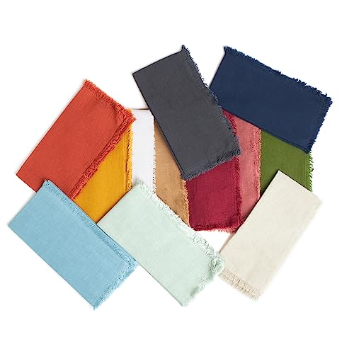 ACCENTHOME Natural Cotton Linen Napkin Set of 12 18x18 inch Dinner Napkins - Washable Soft Premium Hotel Quality Reusable Hemmed Edges Napkins Perfect Table Linens for Family Dinners, Weddings - Image 5