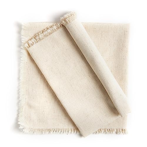 ACCENTHOME Natural Cotton Linen Napkin Set of 12 18x18 inch Dinner Napkins - Washable Soft Premium Hotel Quality Reusable Hemmed Edges Napkins Perfect Table Linens for Family Dinners, Weddings - Image 3