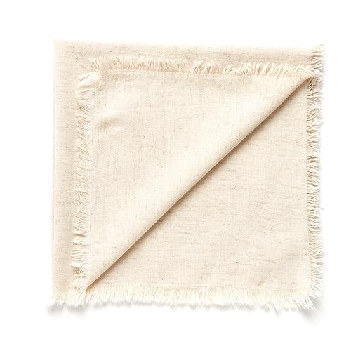 ACCENTHOME Natural Cotton Linen Napkin Set of 12 18x18 inch Dinner Napkins - Washable Soft Premium Hotel Quality Reusable Hemmed Edges Napkins Perfect Table Linens for Family Dinners, Weddings - Image 4