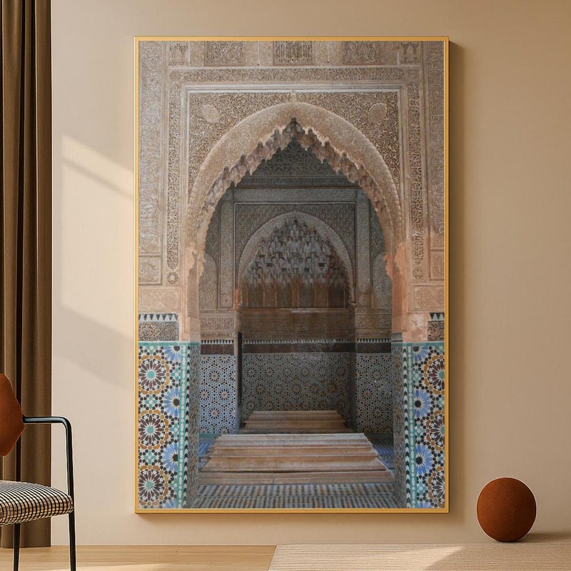 ماركتنا لوحة قماشية بتصميم اسلامي مع برواز مجوف مقاس (50×70) قطعة واحدة - Image 2