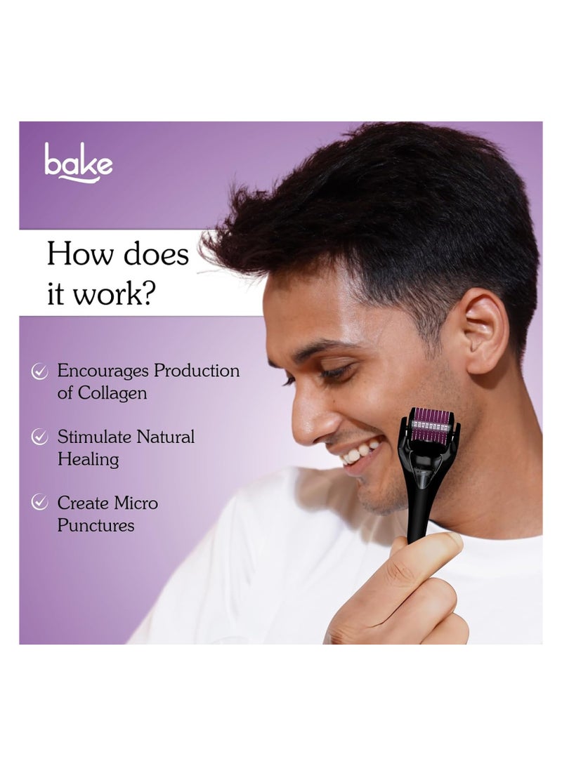 BAKE Derma Roller 0.5mm for Hair Growth with 540 Titanium Alloy Needles | For Beard Growth, Acne Marks | For Face & Hair - Image 5