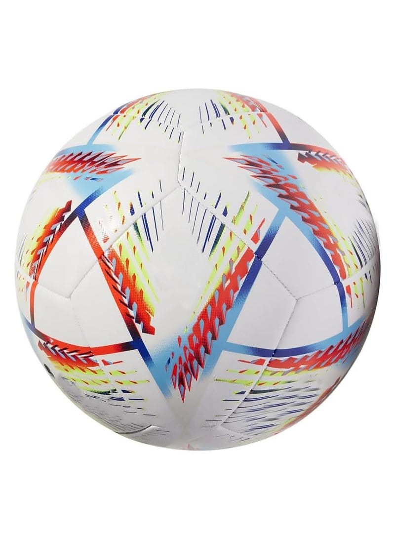 كرة قدم تدريبية مقاس 5 – كرة متينة من الجلد الصناعي للاستخدام الداخلي والخارجي - Image 1