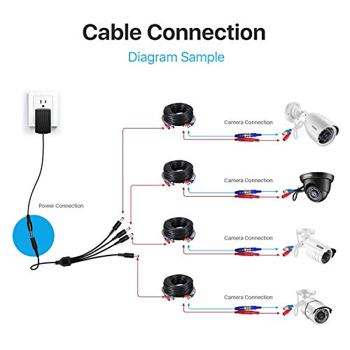 KEBILSHOP DC 1 Female to 4 Male Output Power Splitter Cable Y Adapter for CCTV Accessories (1 Dc Female to 4 Dc Male),Black - Image 5