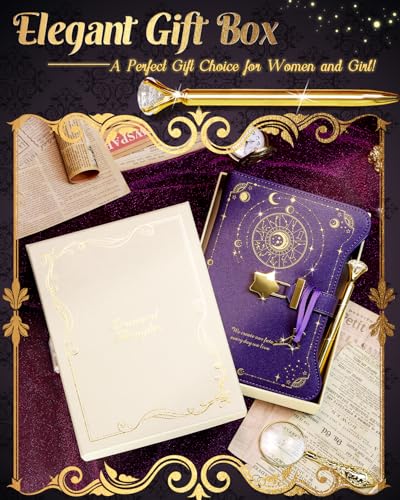 hi!SCI Diary with Lock and Keys for Girls and Women Locking Diary for Gift Ideas with Gift Box and Pen and Bookmark Journal for Women with 360 Kraft Pages B6 Refillable Notebook with Lock for Writing Deep Royal Purple - Image 5