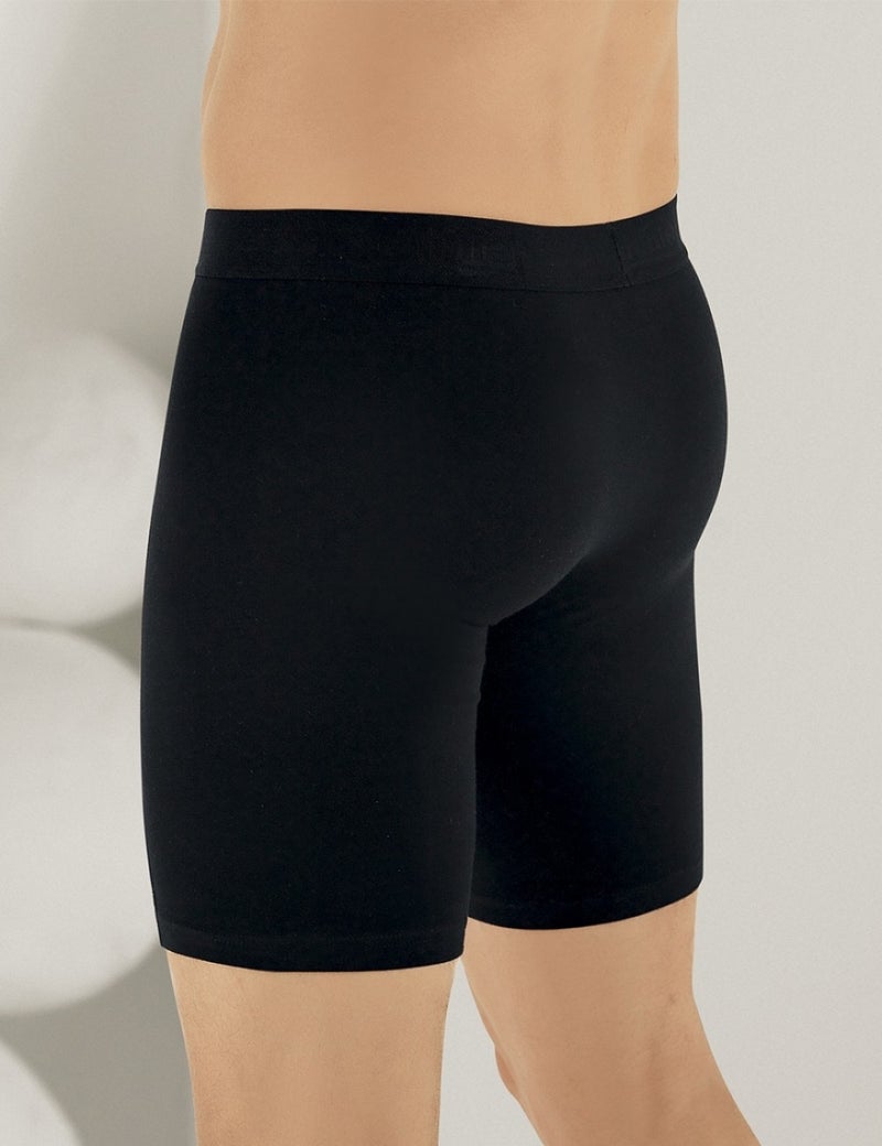 Şahinler Men's Black Lycra Long Boxer ME114 - Image 2