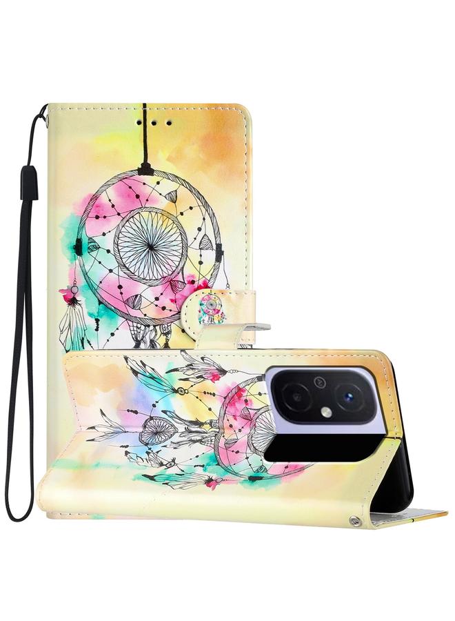 The Bros Case For Xiaomi Redmi 12C Colored Drawing Leather Phone Case