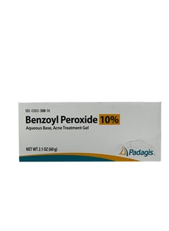 PERRIGO Padagis Benzoyl Peroxide 10% Acne Treatment Gel 2.1 oz / 60g 