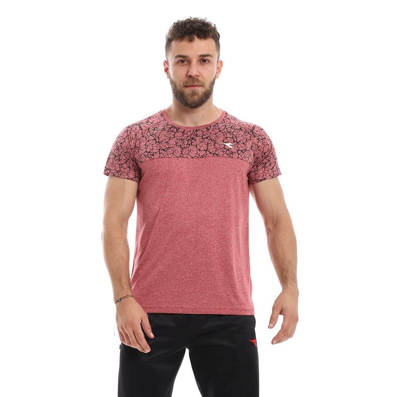 Diadora For Men Sports Lightweight T-Shirt Light Burgundy