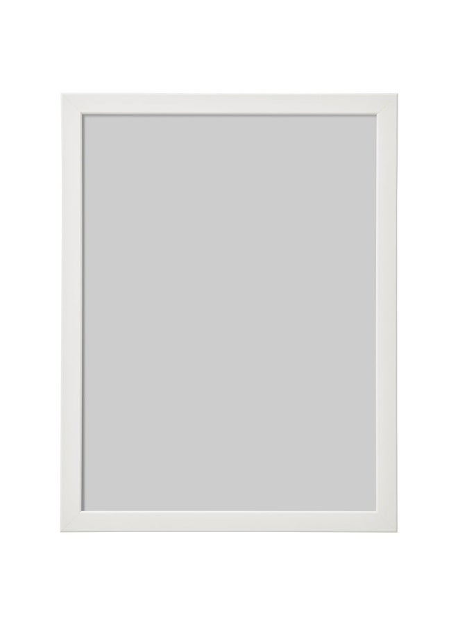 FISKBO White Photo Frame 30x40 cm (12x16 Inch) – Lightweight Wall Frame with Shatterproof Plastic Front, Horizontal & Vertical Display, Modern Minimal Picture Frame for Home, Office & Kids Room Decor - Image 1