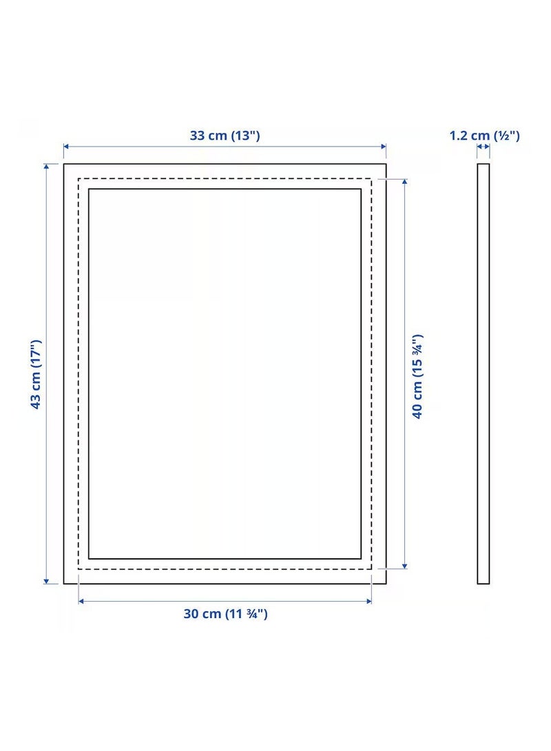 FISKBO White Photo Frame 30x40 cm (12x16 Inch) – Lightweight Wall Frame with Shatterproof Plastic Front, Horizontal & Vertical Display, Modern Minimal Picture Frame for Home, Office & Kids Room Decor - Image 5