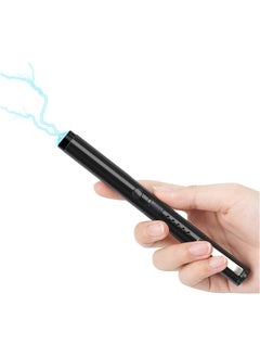 Mini Protable High Voltage Stun Gun Pen for Self Defense Safety Protection Electric Shock USB Rechargeable with LED Flashlight, Black