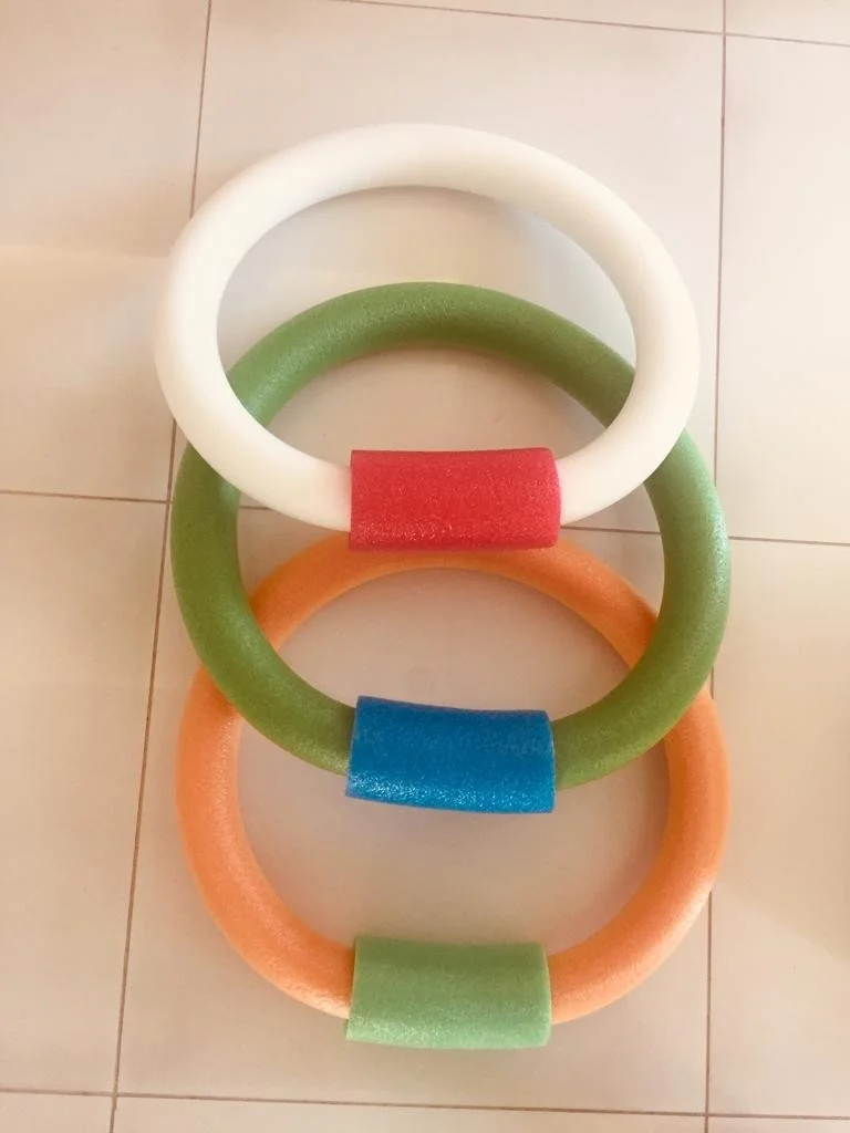 ريلفوم Interlocking Sea and Pool Noodles, Swimming Noodles - White-Red