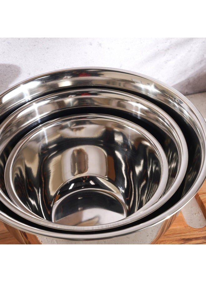 Pan Home طقم وعاء خلط من الفولاذ المقاوم للصدأ مكون من 3 قطع - Image 4