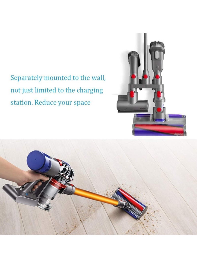 SYOSI Accessory Holder for Dyson Vacuum Cleaners - Compatible with V7 V8 V10 V11 V15 Gen5 - Wall Mount Docking Station in Grey (1 Pack)  - Image 2