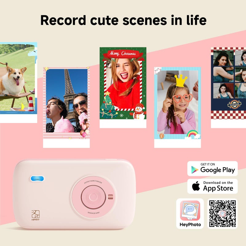 HPRT CP2100 Portable Photo Printer for iPhone & Android, 2 * 3 Instant Color Mini Printer, Bluetooth 5.0, Type-C Charging, Dye-Sublimation Tech, Initial 10 Sheets Included - Image 3
