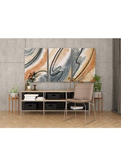 Home Gallery set of Orange Gray Abstract Set of 3 Posters Large Abstract Rust  - Image 1