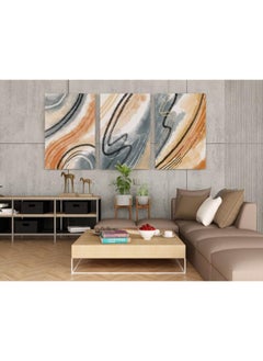 Home Gallery set of Orange Gray Abstract Set of 3 Posters Large Abstract Rust  - Image 3