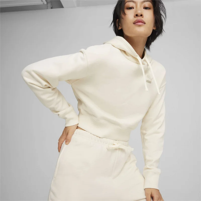 بوما Women No Color Better Classics Cropped Hoodie Tr Beige Women's Sweatshirt