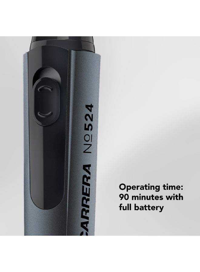 Carrera CRR524 Unisex Cosmetic Hair Trimmer, 0.4mm Precision Cut, Integrated Spotlight, Cordless & Portable, Battery Powered, For Nose Hair, Upper Lips, Ear, Eyebrow, Sideburns & Facial Hair, 2 Years Warranty - Image 4