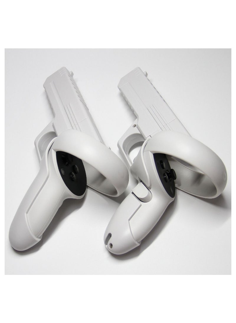 YONK - VR Game Gun For Oculus Quest 2 Controllers Enhanced FPS Gaming Experience Oculus Quest 2 Controllers Accessories White - Image 1