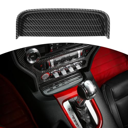 RT-TCZ for Mustang Carbon Fiber Tray Interior Accessories, Gear Shift Storage Organizer Trim for Ford Mustang 2015 2016 2017 2018 2019 2020 2021 2022 2023 - Image 1