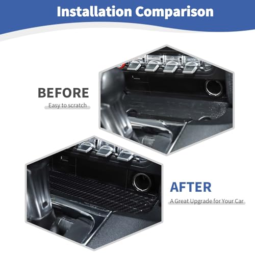 RT-TCZ for Mustang Carbon Fiber Tray Interior Accessories, Gear Shift Storage Organizer Trim for Ford Mustang 2015 2016 2017 2018 2019 2020 2021 2022 2023 - Image 2