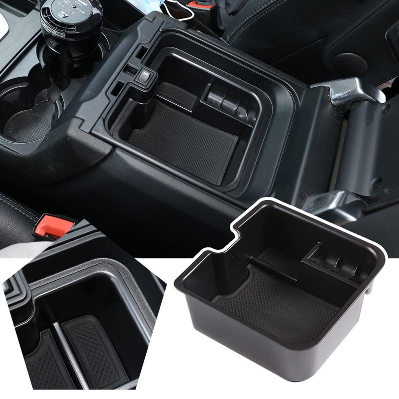 YUECHI for Land Rover Discovery 4 LR4 20142016 Car Central Storage Box Door Phone Glove Armrest Box AccessoriesBlackABS Plastic