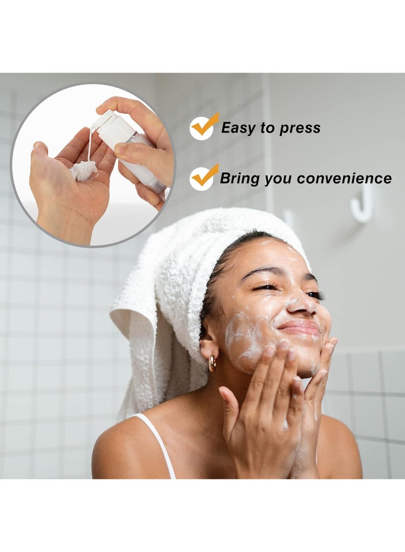 6 Pcs 1.7 Oz/50 ML Refillable Empty Spray Pump Bottles, Clear Plastic Travel Size Pump Bottles, Vacuum Cosmetic Containers Lotion Dispenser for Foundation, Cream, Shampoo - Image 5