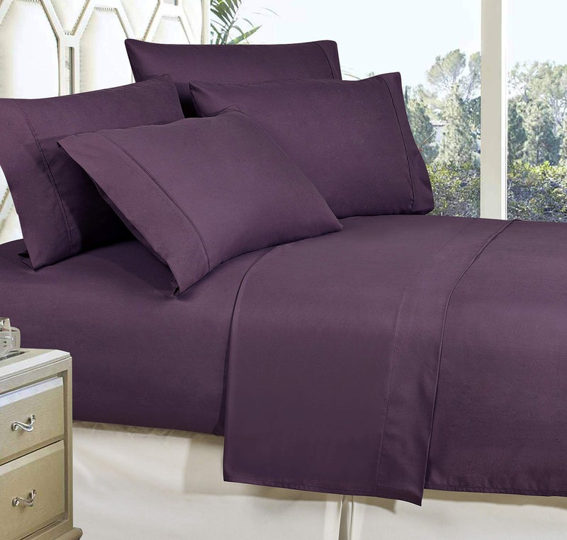 CELINE LINEN Best  Softest  Coziest Bed Sheets Ever! 1800 Premier Hotel Quality Wrinkle-Resistant 4-Piece Sheet Set with Deep Pockets  Full Purple - Image 1