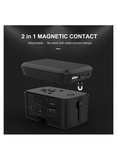 CAROSKI CAROSKI Universal Travel Adapter 3.4A - 5000mah Power Bank with Type-C Fast Charging Adaptor for iPhone - Samsung - Tablet  - Image 2